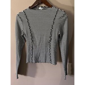 & other stories Striped Black and White Women's Top